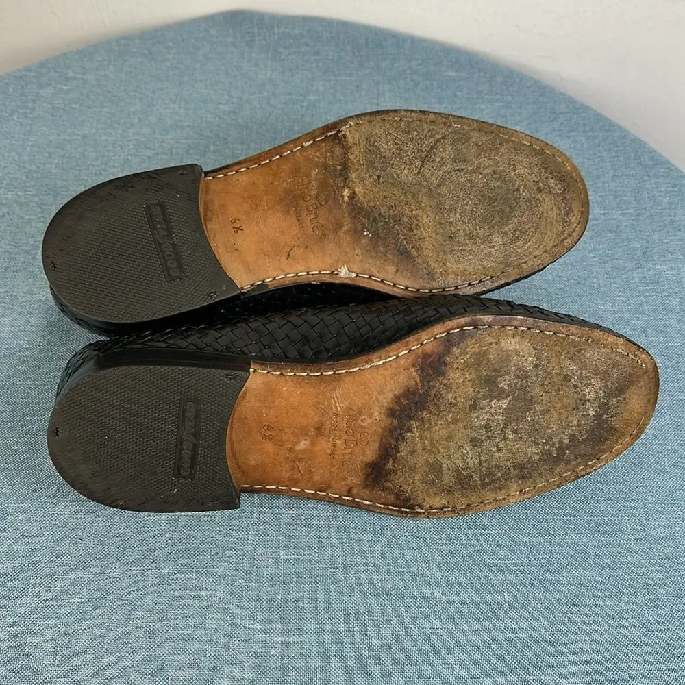 ALDO Brue Black Woven Leather Men's Oxfords Shoes Size 6.5